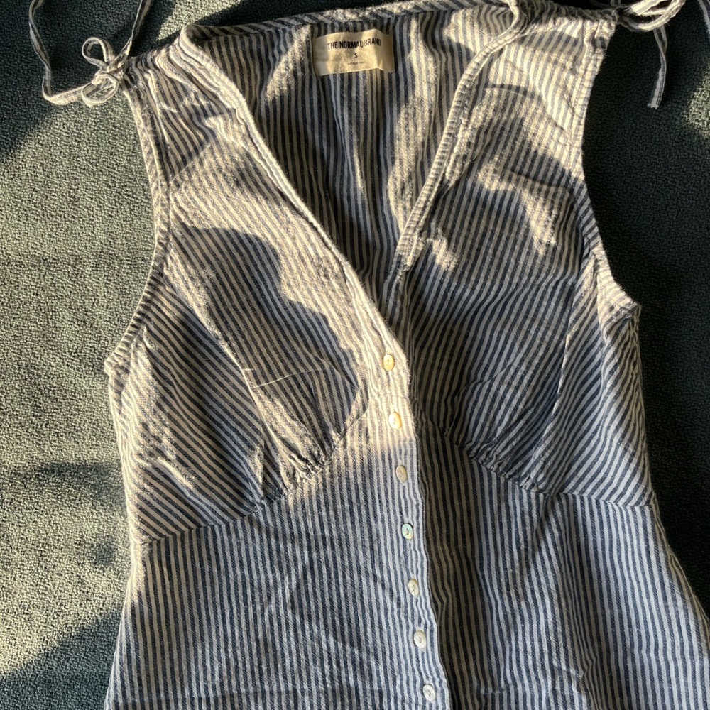 The Normal Brand Blue and White Striped Dress